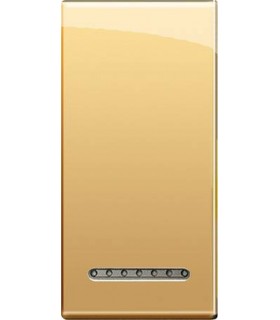 Клавиша металлическая для овальных рамок Bticino LivingLight (1 модуль), золото LN4931OC