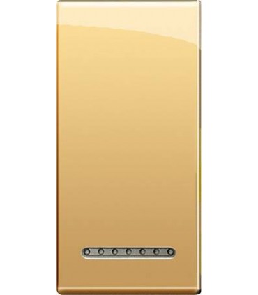 Клавиша металлическая для овальных рамок Bticino LivingLight (1 модуль), золото LN4931OC