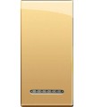 Клавиша металлическая для овальных рамок Bticino LivingLight (1 модуль), золото LN4931OC