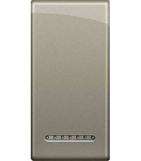 Клавиша металлическая для овальных рамок Bticino LivingLight (1 модуль), титан LN4931TC