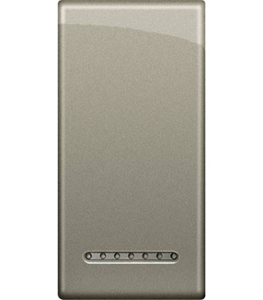 Клавиша металлическая для овальных рамок Bticino LivingLight (1 модуль), титан LN4931TC