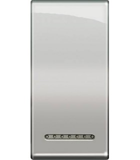 Клавиша металлическая для овальных рамок Bticino LivingLight (1 модуль), хром LN4931CR