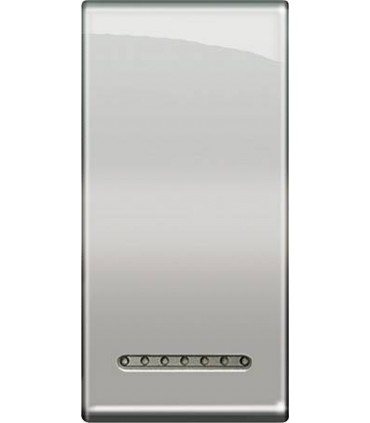 Клавиша металлическая для овальных рамок Bticino LivingLight (1 модуль), хром LN4931CR