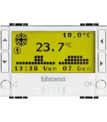 Электронный термостат Bticino LivingLight, белый N4451