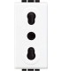 Розетка 2П + заземление с защитными шторками, Bticino LivingLight (1 модуль), белый N4180