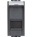 Розетка RJ 45 UTP кат5E, (1 модуль) Bticino LivingLight, антрацит L4279C5E