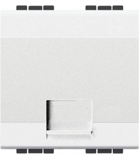 Розетка телефонная RJ11, (2 модуля) Bticino LivingLight, белый N4258/11D
