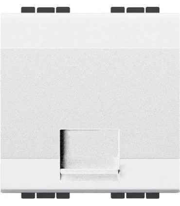 Розетка телефонная RJ11, (2 модуля) Bticino LivingLight, белый N4258/11D