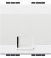 Розетка телефонная RJ11, (2 модуля) Bticino LivingLight, белый N4258/11D