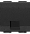 Розетка телефонная RJ11, (2 модуля) Bticino LivingLight, антрацит L4258/11D