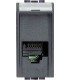 Розетка телефонная RJ-11, соединение К10, кат. 2, (1 модуль) Bticino LivingLight, антрацит L4258/11N