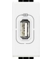Розетка USB для зарядки электронных устройств, (1 модуль) Bticino LivingLight, белый N4285C