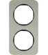 Рамка на 2 поста, Berker R.1, нержавеющаяя сталь, черный 10122104