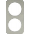 Рамка на 2 поста, Berker R.1, нержавеющаяя сталь, полярная белизна 10122114