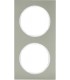 Рамка на 2 поста, Berker R.3, нержавеющая сталь, полярная белизна 10122214