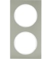 Рамка на 2 поста, Berker R.3, нержавеющая сталь, полярная белизна 10122214