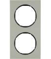 Рамка на 2 поста, Berker R.3, нержавеющая сталь, черный 10122204
