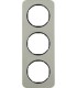 Рамка на 3 поста, Berker R.1, нержавеющая сталь, черный 10132104
