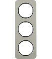 Рамка на 3 поста, Berker R.1, нержавеющая сталь, черный 10132104