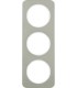 Рамка на 3 поста, Berker R.1, нержавеющая сталь, полярная белизна 10132114