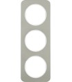 Рамка на 3 поста, Berker R.1, нержавеющая сталь, полярная белизна 10132114