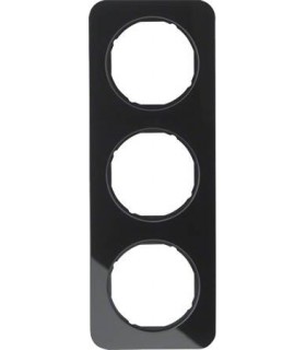 Рамка на 3 поста, Berker R.1, стекло, черный 10132116