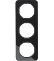 Рамка на 3 поста, Berker R.1, стекло, черный 10132116