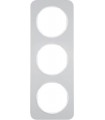 Рамка на 3 поста, Berker R.1, алюминий, полярная белизна 10132174