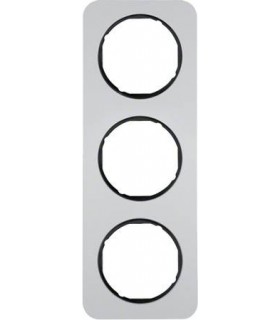 Рамка на 3 поста, Berker R.1, алюминий, черный 10132184