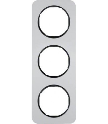 Рамка на 3 поста, Berker R.1, алюминий, черный 10132184