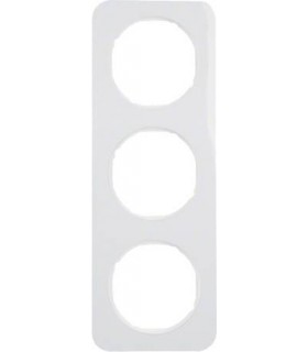 Рамка на 3 поста, Berker R.1, полярная белизна 10132189