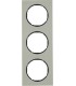 Рамка на 3 поста, Berker R.3, нержавеющая сталь, черный 10132204