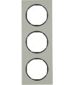 Рамка на 3 поста, Berker R.3, нержавеющая сталь, черный 10132204