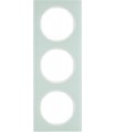 Рамка на 3 поста, Berker R.3, стекло, полярная белизна 10132209