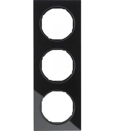 Рамка на 3 поста, Berker R.3, стекло, черный 10132216