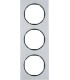 Рамка на 3 поста, Berker R.3, алюминий, черный 10132284