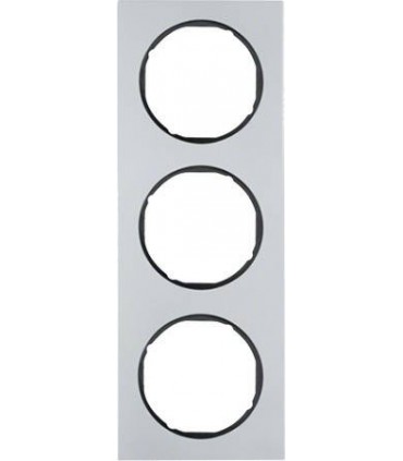 Рамка на 3 поста, Berker R.3, алюминий, черный 10132284