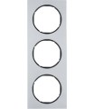 Рамка на 3 поста, Berker R.3, алюминий, черный 10132284