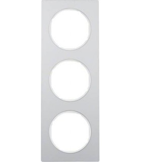 Рамка на 3 поста, Berker R.3, алюминий, полярная белизна 10132274