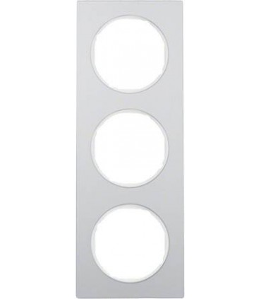 Рамка на 3 поста, Berker R.3, алюминий, полярная белизна 10132274