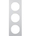 Рамка на 3 поста, Berker R.3, алюминий, полярная белизна 10132274
