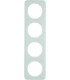 Рамка на 4 поста, Berker R.1, стекло, полярная белизна 10142109