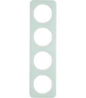 Рамка на 4 поста, Berker R.1, стекло, полярная белизна 10142109
