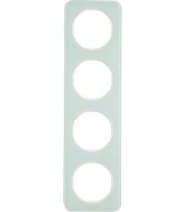 Рамка на 4 поста, Berker R.1, стекло, полярная белизна 10142109
