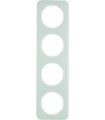 Рамка на 4 поста, Berker R.1, стекло, полярная белизна 10142109