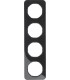 Рамка на 4 поста, Berker R.1, черный 10142145