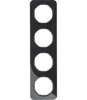 Рамка на 4 поста, Berker R.1, черный 10142145