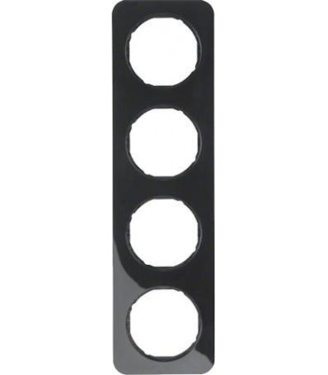 Рамка на 4 поста, Berker R.1, черный 10142145