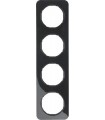Рамка на 4 поста, Berker R.1, черный 10142145