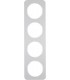 Рамка на 4 поста, Berker R.1, алюминий, полярная белизна 10142174